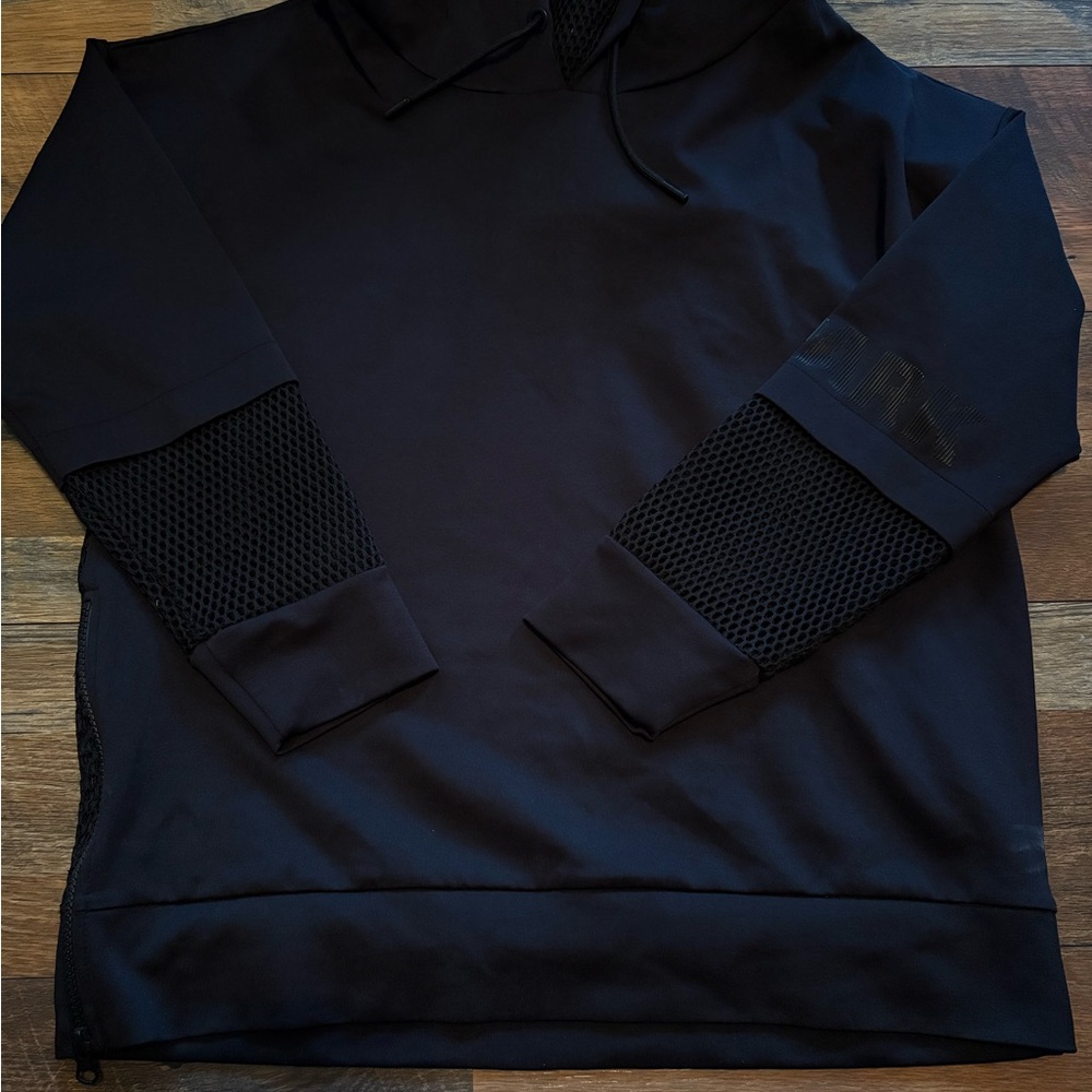IVY PARK Black Mesh Sleeve and Mesh Back Hoodie